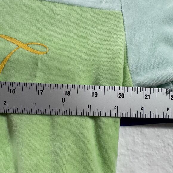 Tribeca Lady Teal Green Pink Stitch Soft Zip-up Drawstring VTG Jacket Woman’s XL - Picture 7 of 7